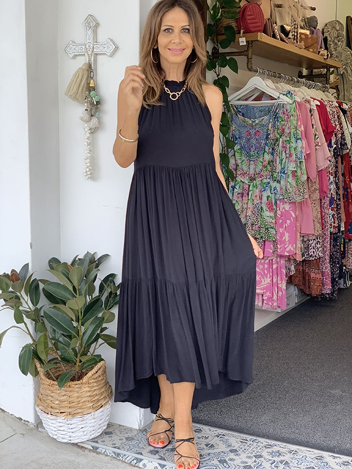 Margot Dress - Black Moss