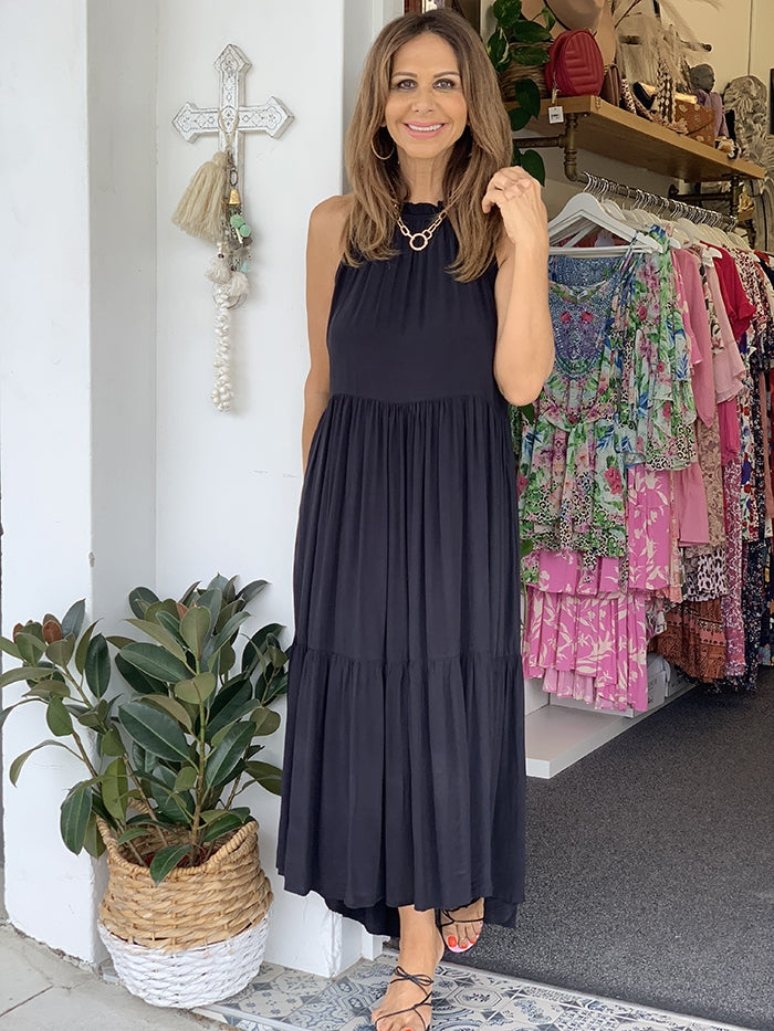 Margot Dress - Black Moss