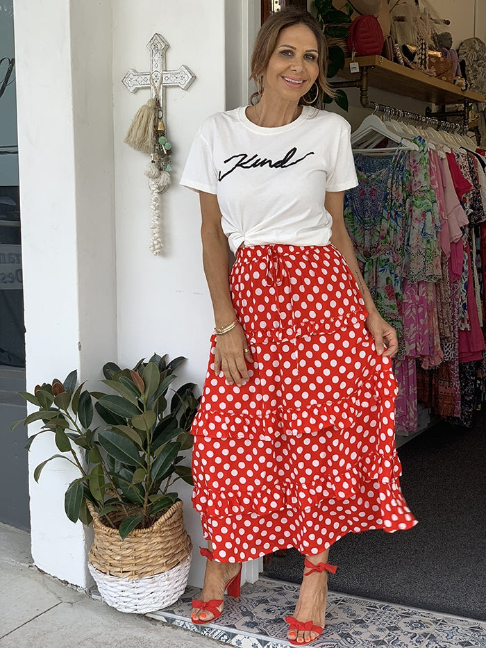 Red Polka Skirt