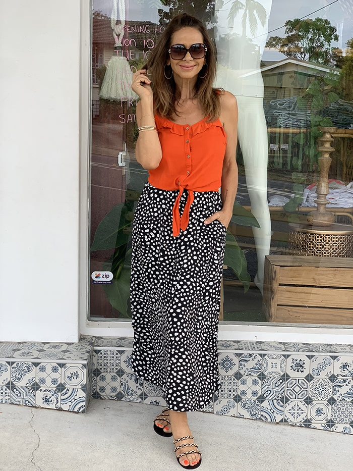 Kenzie Spot Skirt - Black