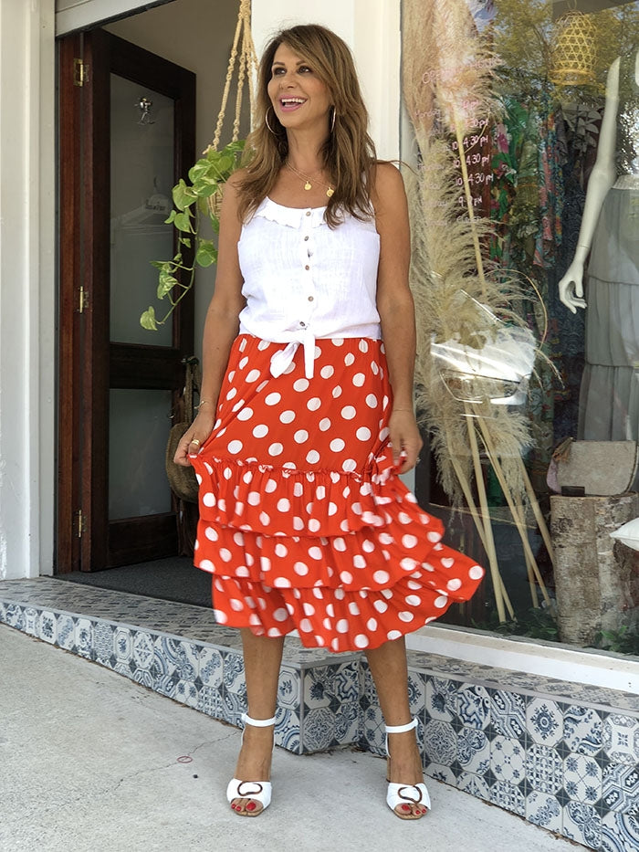 Orange Love Skirt