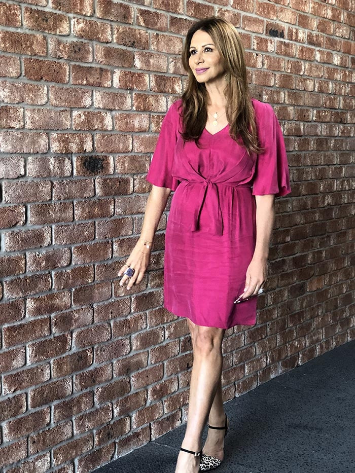 Must have tie front Dress - Magenta