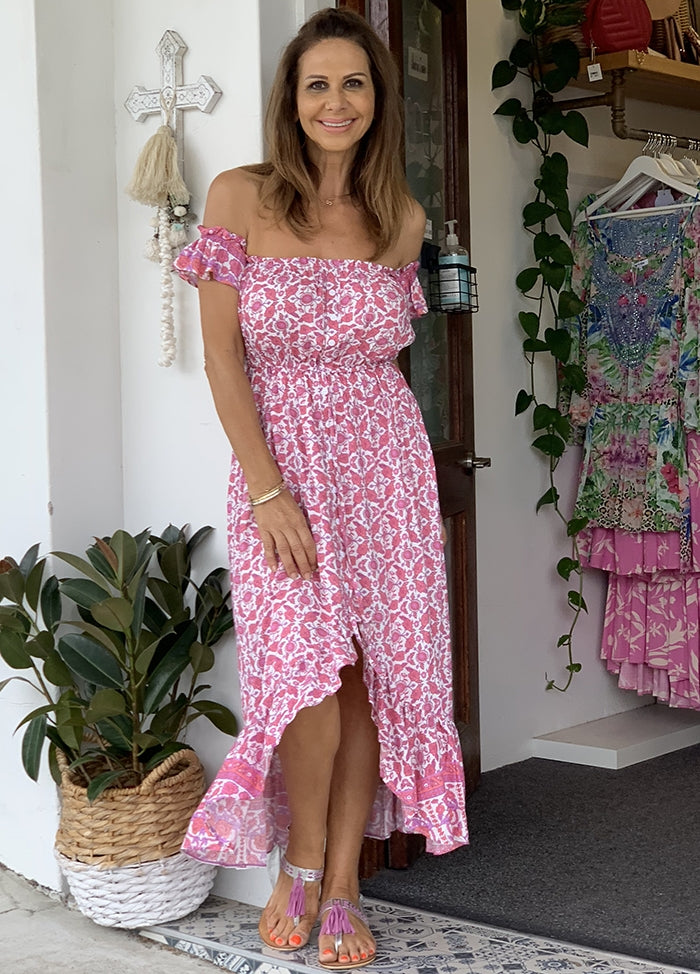 Desert Summer Off The Shoulder Dress