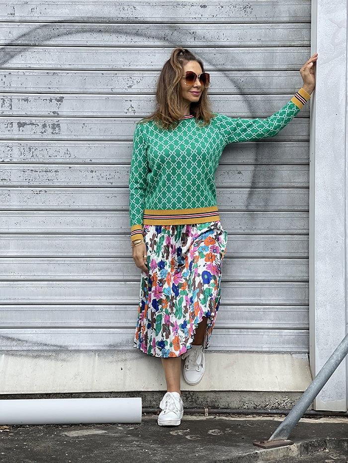 Retro Floral Skirt