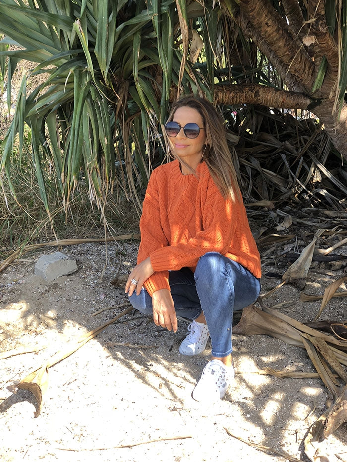 Orange Knit