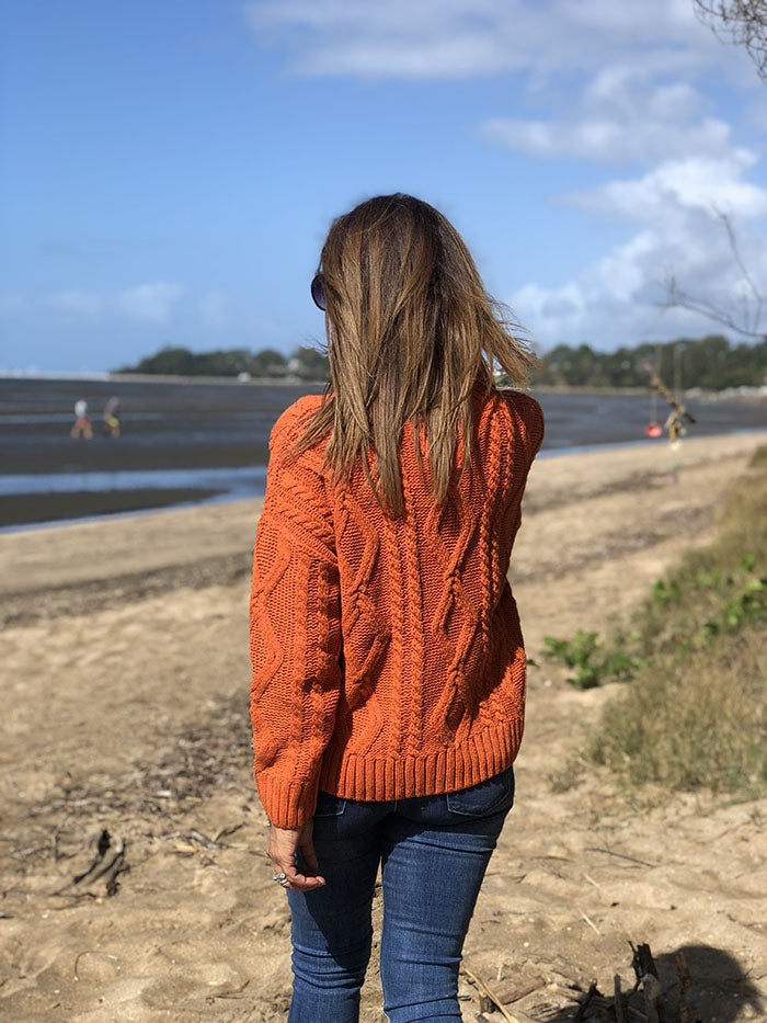 Orange Knit