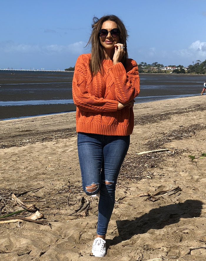 Orange Knit