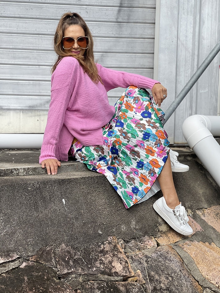 Retro Floral Skirt