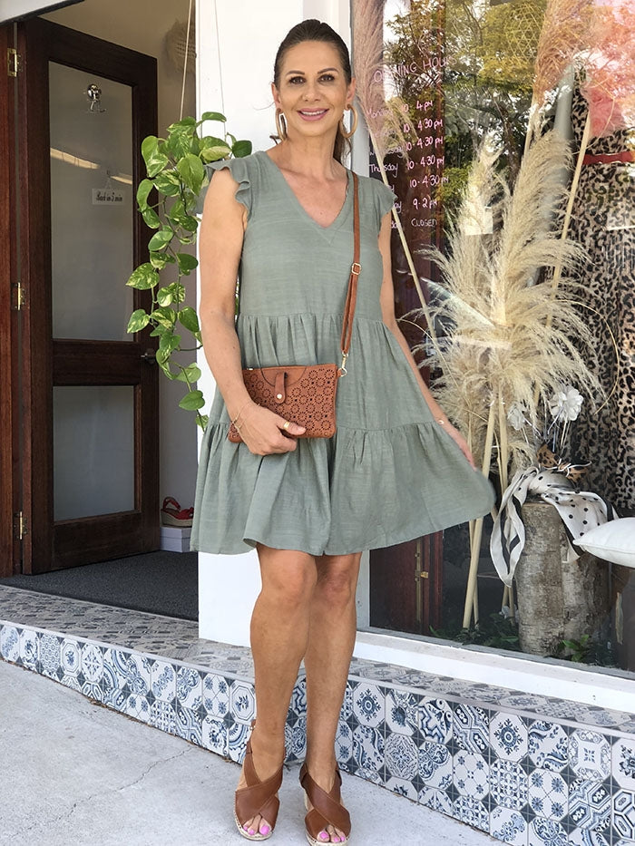 Bondi Shores Dress - Khaki