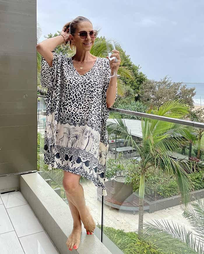 Oceanside Kaftan - Polynesian Print