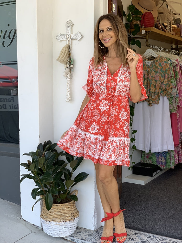 Red Veronica Dress