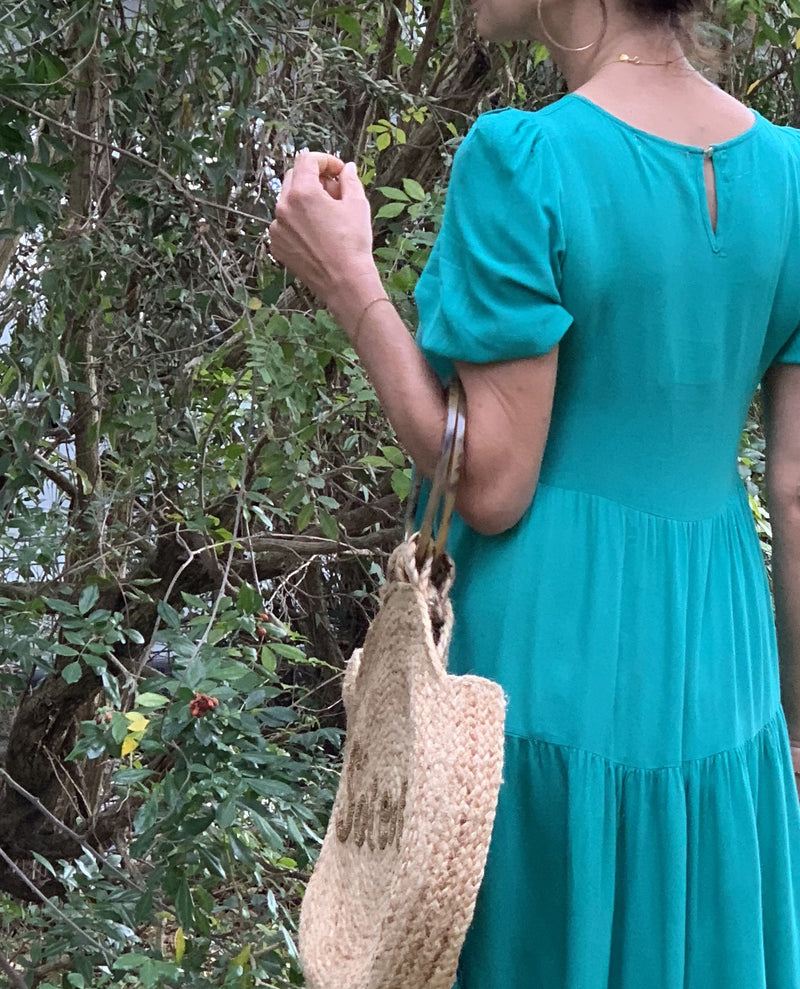 Jazmina Tiered Dress - Jade Green