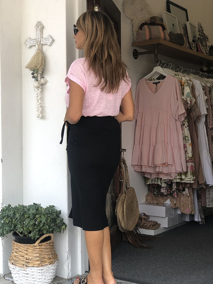 Lana Midi Skirt - Black