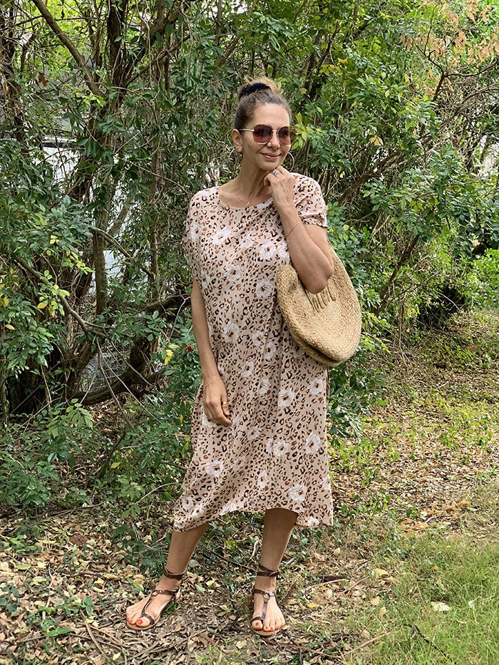 Hiva Dress - Beige Leopard