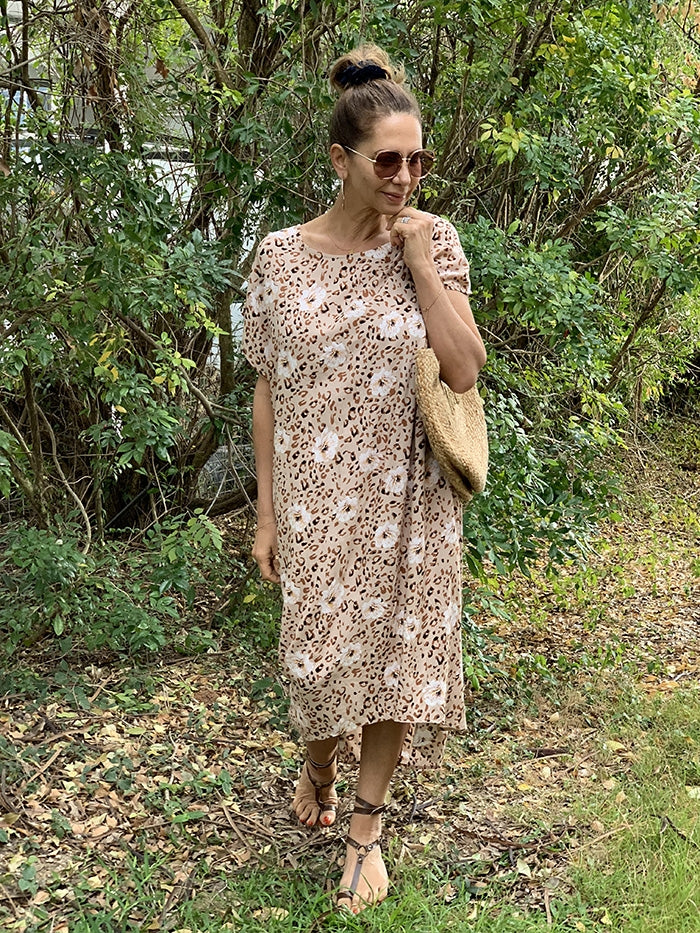Hiva Dress - Beige Leopard