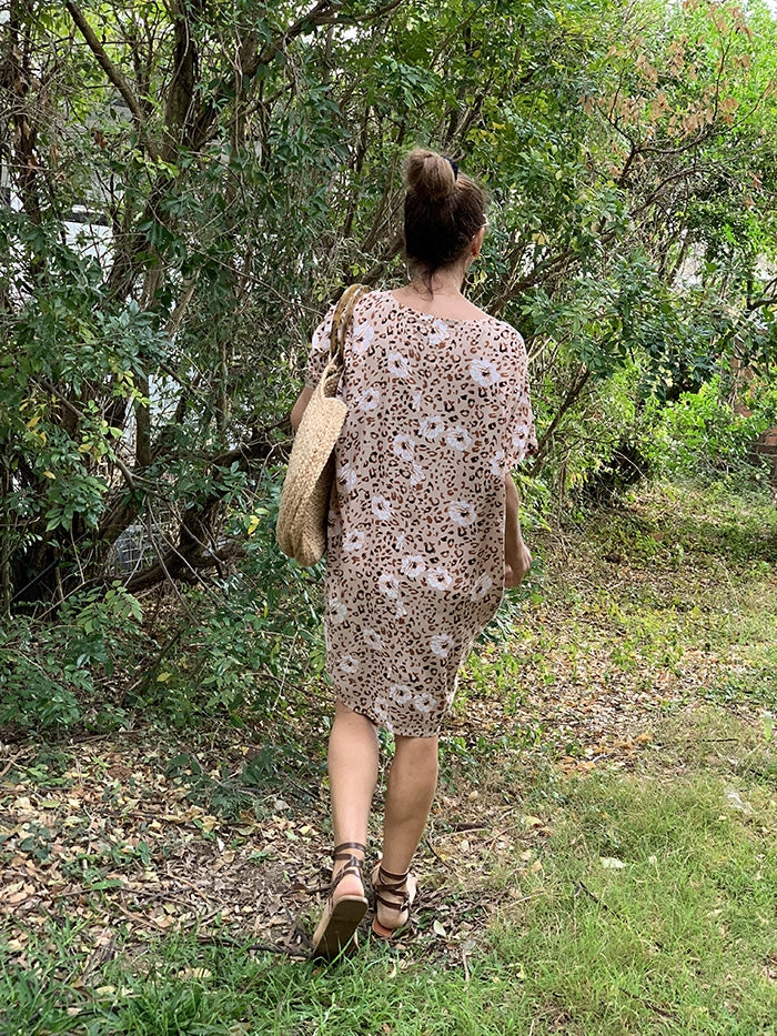 Havana Pocket Dress - Beige Leopard