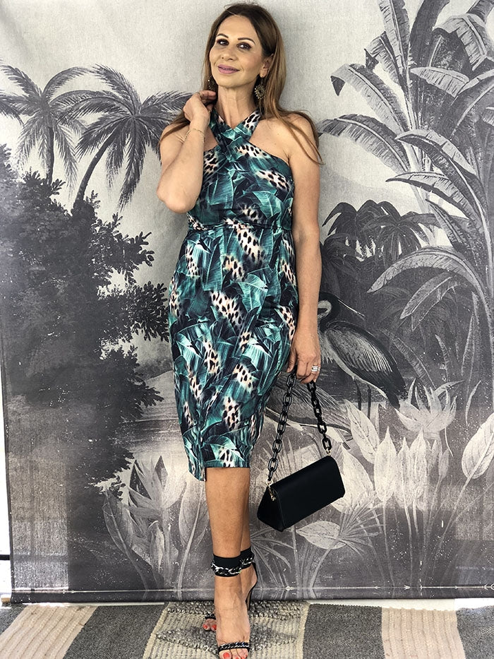 Resort Dress - Green Palm