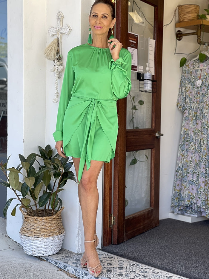 Pop Green Mini Dress