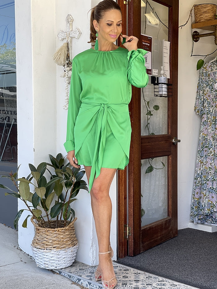 Pop Green Mini Dress