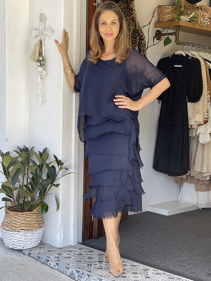 Riali Dress - Navy