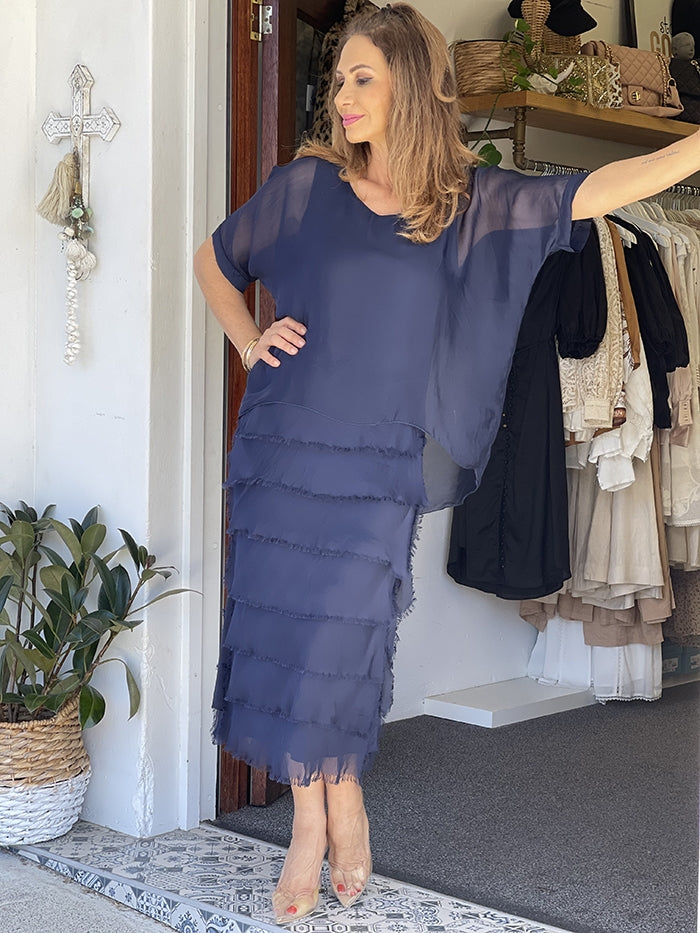 Riali Dress - Navy