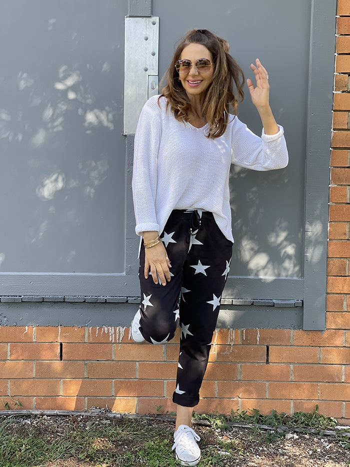 Black and Silver Star Pants