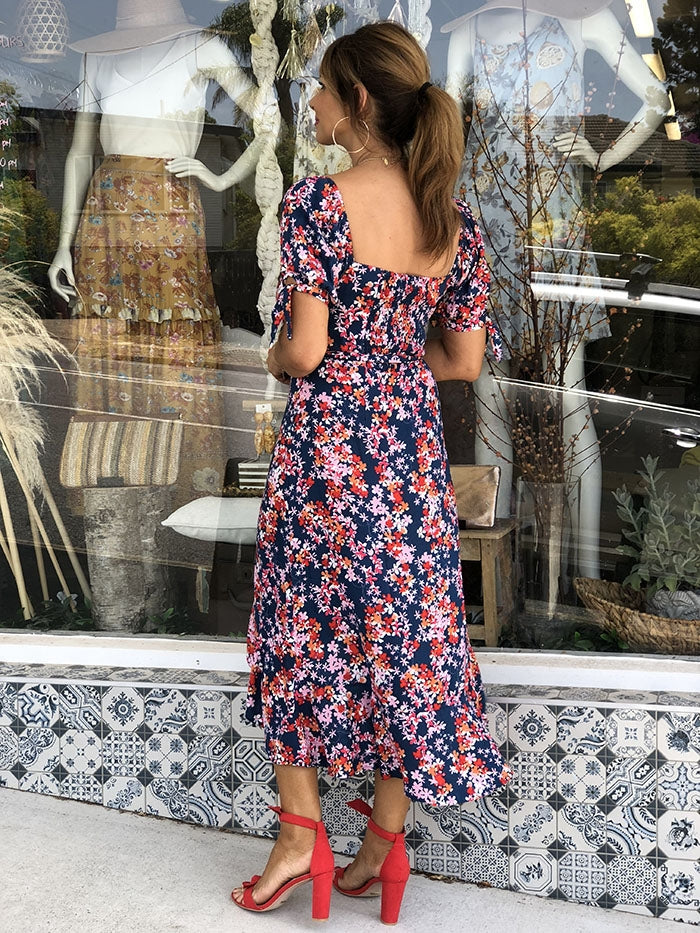 Coya Dress - Navy Floral