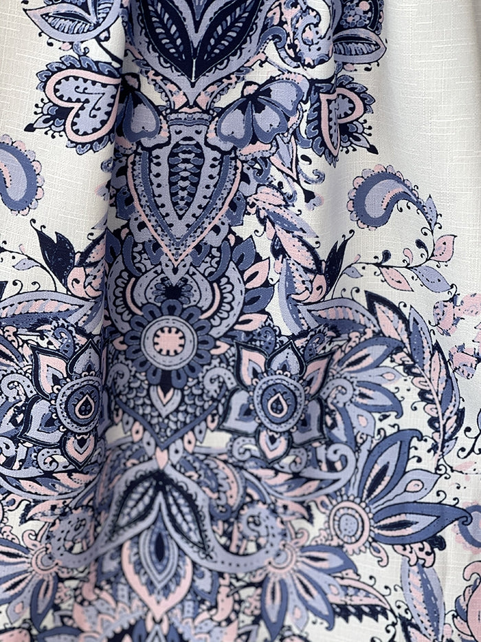 Kasmira Dress - White and Blue