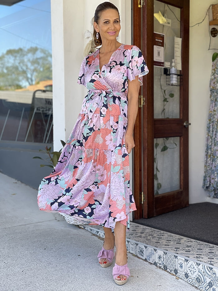 Retro Floral Dress - Pastels