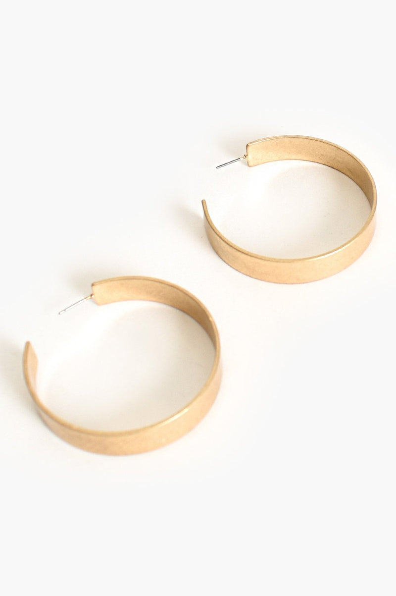 Kirra Flat Hoop Earrings