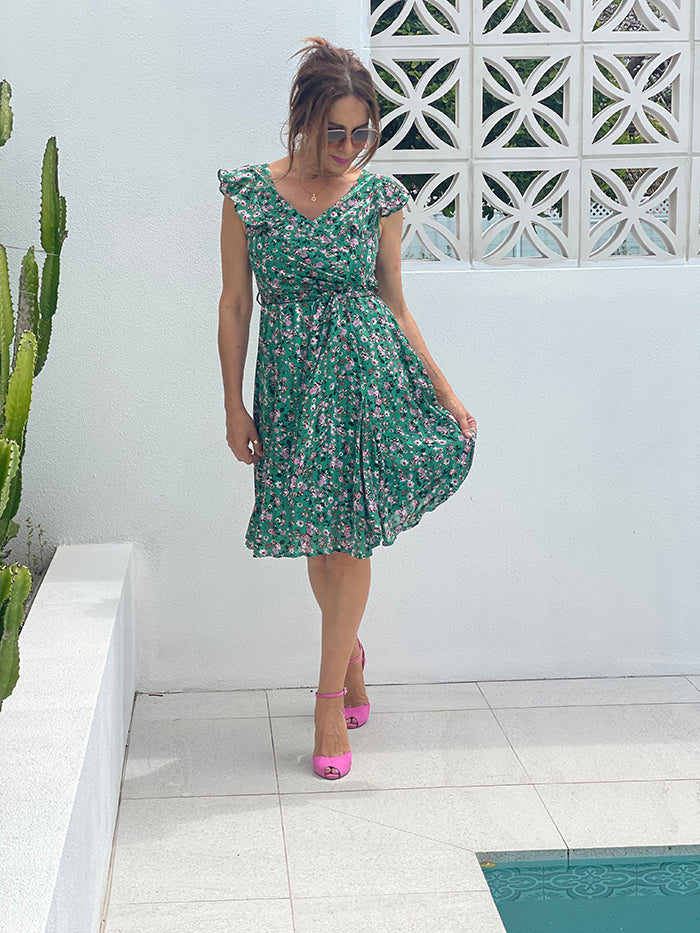 Sharle Floral Dress - Green